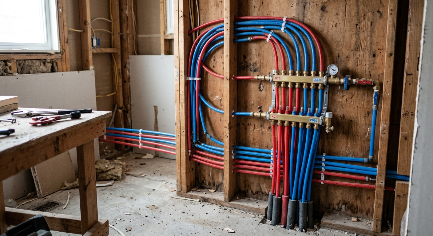 Installation circuit PER eau chaude eau froide