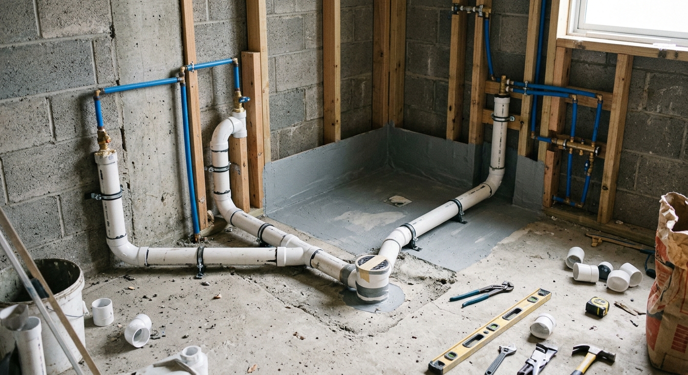 Rénovation douche italienne et évacuation plomberie à Saint-Gratien