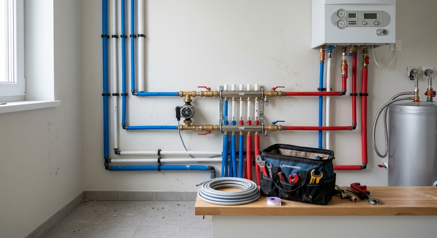 Installation plomberie moderne et tuyauterie sanitaire à Saint-Gratien par C H ELEC