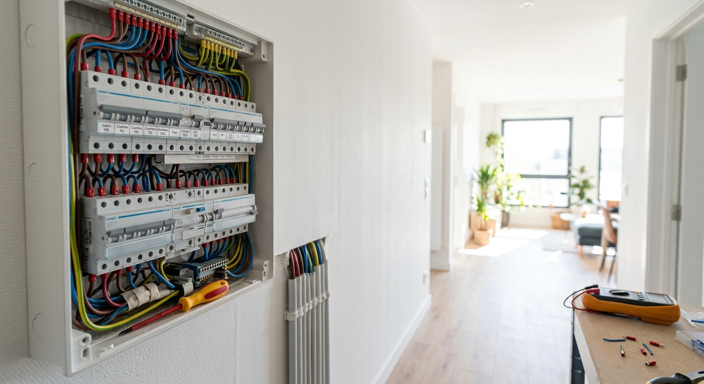 Artisan électricien CH ELEC en intervention de rénovation à Saint-Gratien