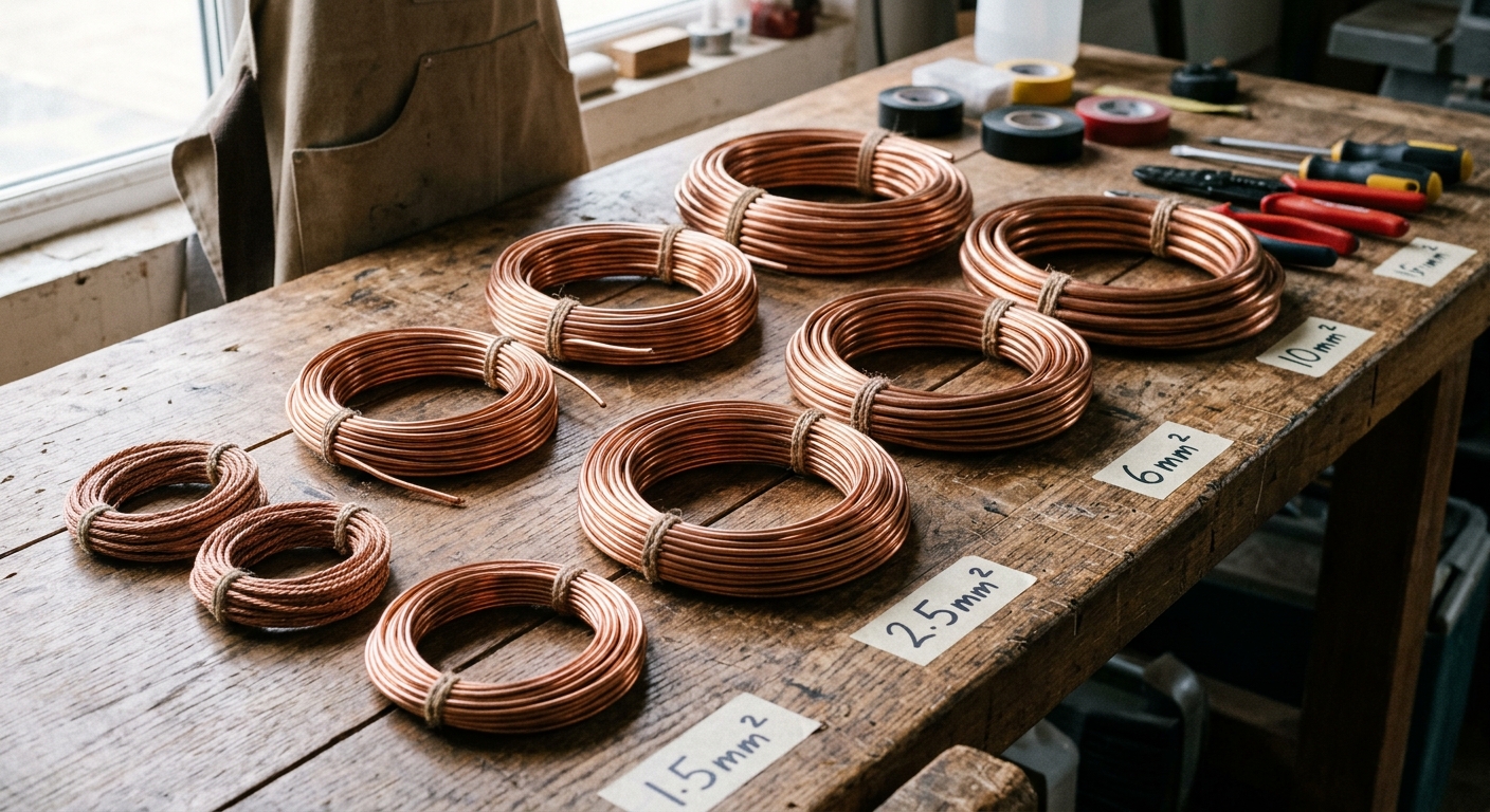 Câbles en cuivre pour dimensionnement réseau électrique